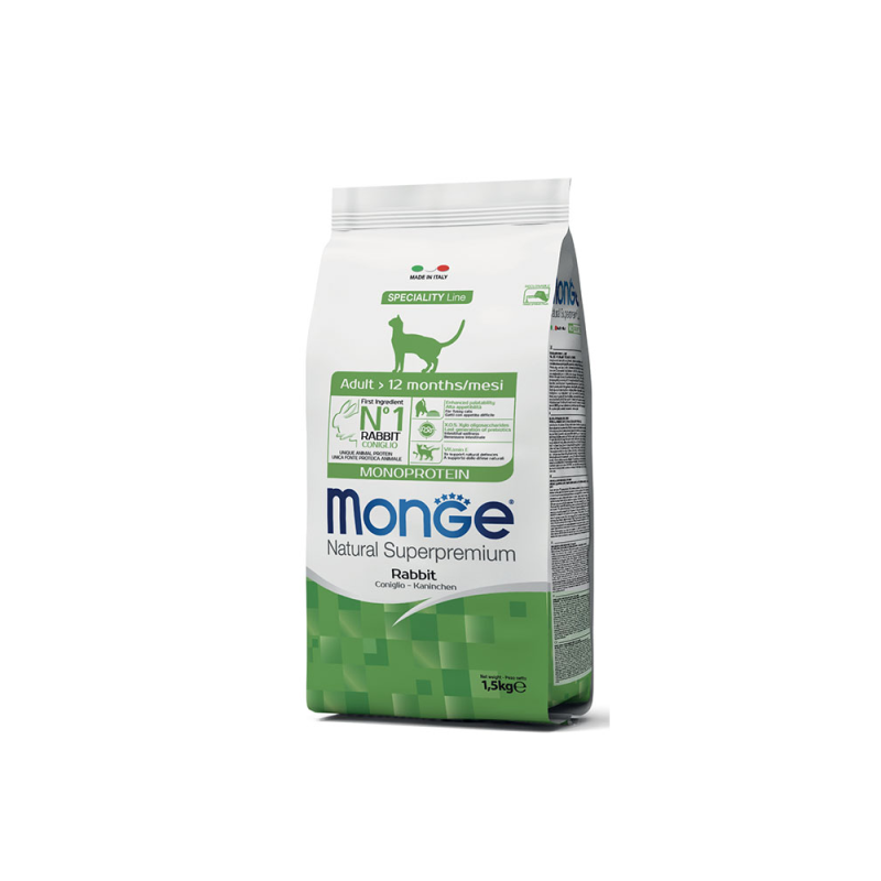 CAT MONGE ADULT 1.5KG CONIGLIO