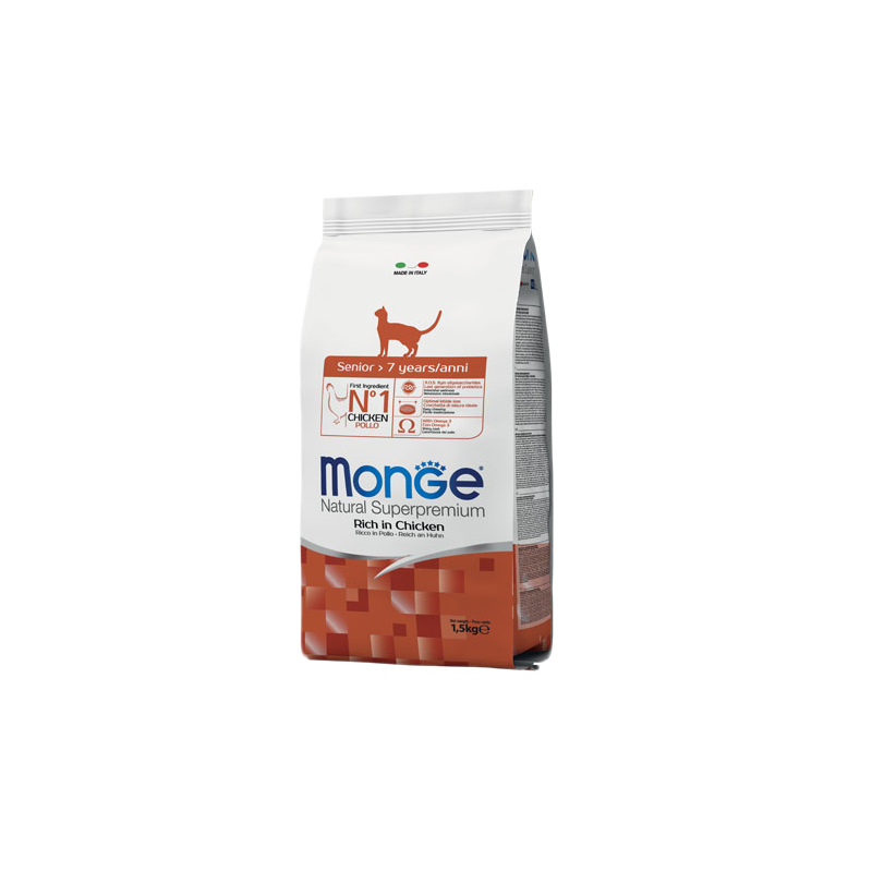 CAT MONGE SENIOR 1.5KG POLLO