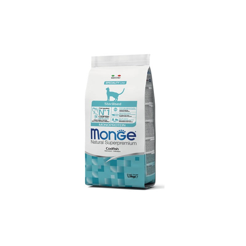 CAT MONGE STERILIZED 1.5KG MERLUZZO