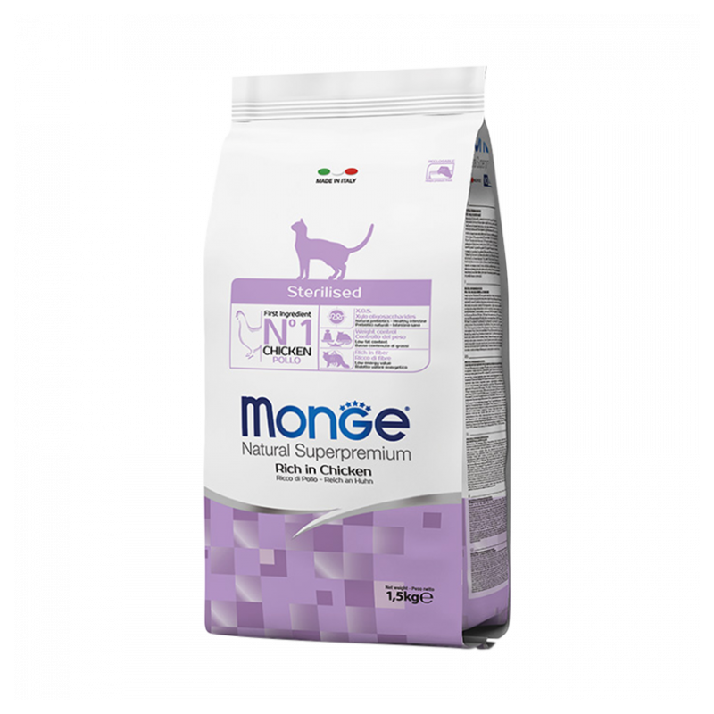 CAT MONGE STERILIZED 1.5KG POLLO