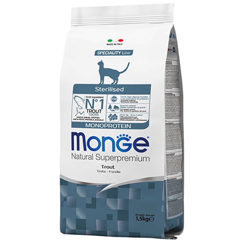 CAT MONGE STERILIZED 1.5KG TROTA