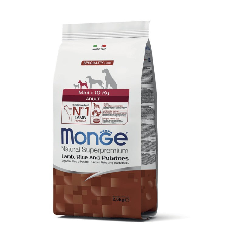 DOG MONGE ADULT 2.5KG MINI AGNELLO RISO PATATE