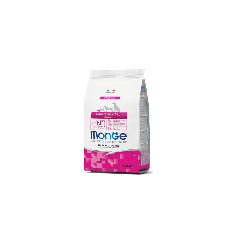 DOG MONGE ADULT 3KG EXTRA SMALL POLLO E RISO