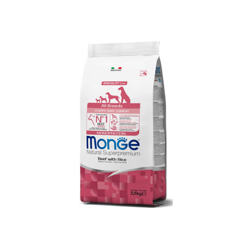 DOG MONGE ALLBREED PUPPY 12KG MANZO E RISO