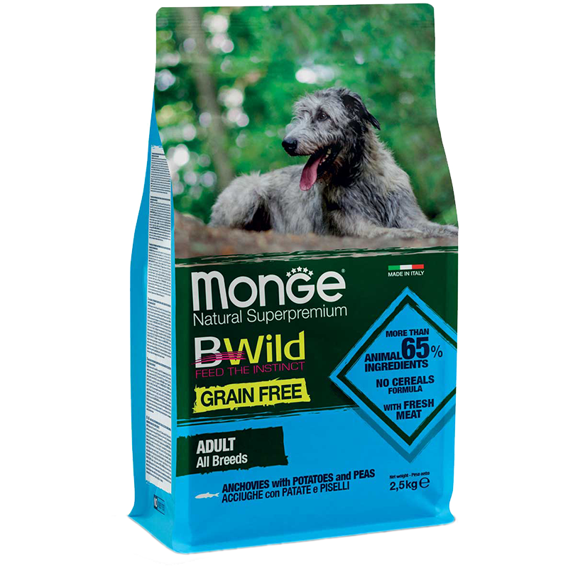 DOG MONGE BWILD G.FREE 12KG ACCIUGHE PATATE PISELLI
