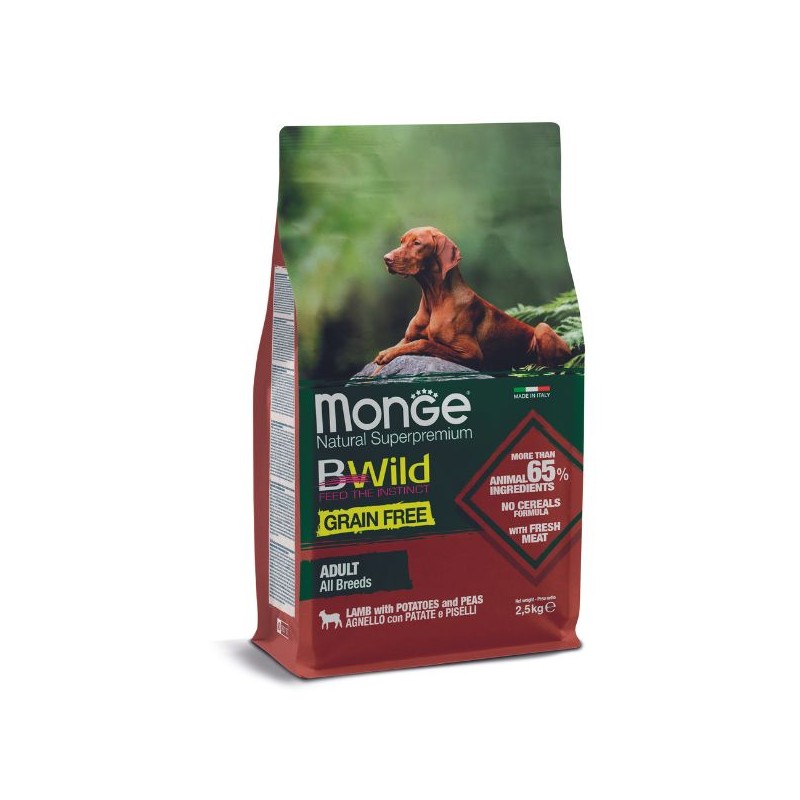 DOG MONGE BWILD G.FREE 12KG AGELLO PATATE PISELLI