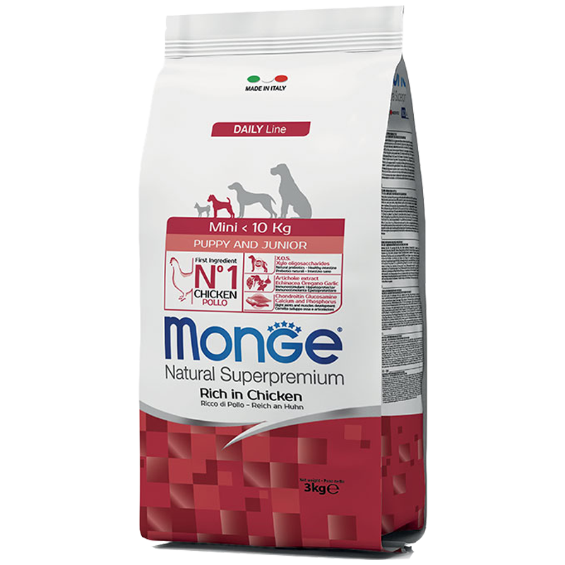 DOG MONGE PUPPY 3KG MINI POLLO E RISO