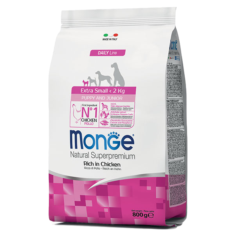 DOG MONGE PUPPY 800GR EXTRA SMALL POLLO E RISO
