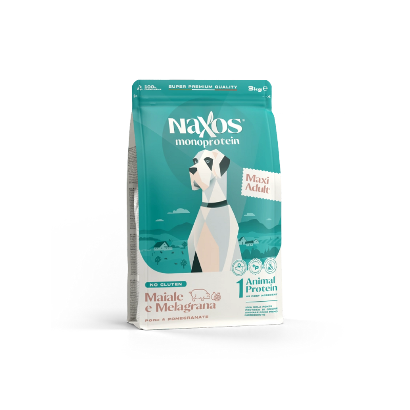 DOG NAXOS ADULT 12KG MAXI MAIALE MELAGRANA