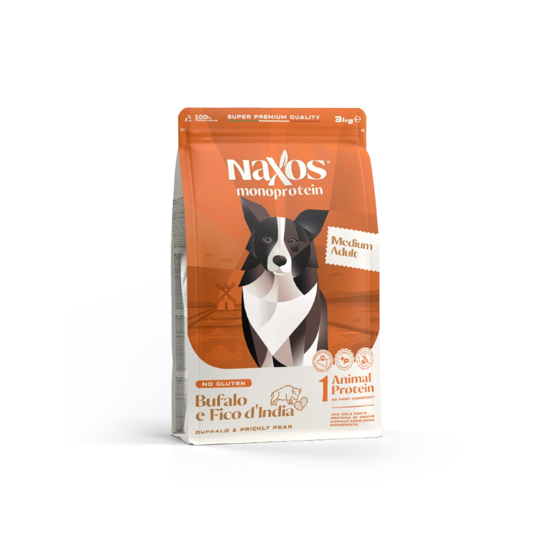 DOG NAXOS ADULT 12KG MEDIUM BUFALO FICO D INDIA