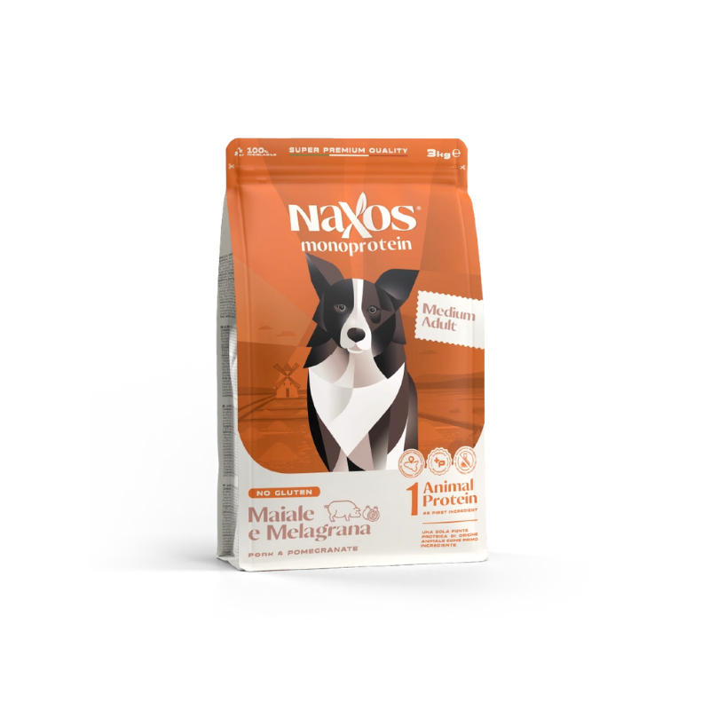 DOG NAXOS ADULT 12KG MEDIUM MAIALE MELAGRANA