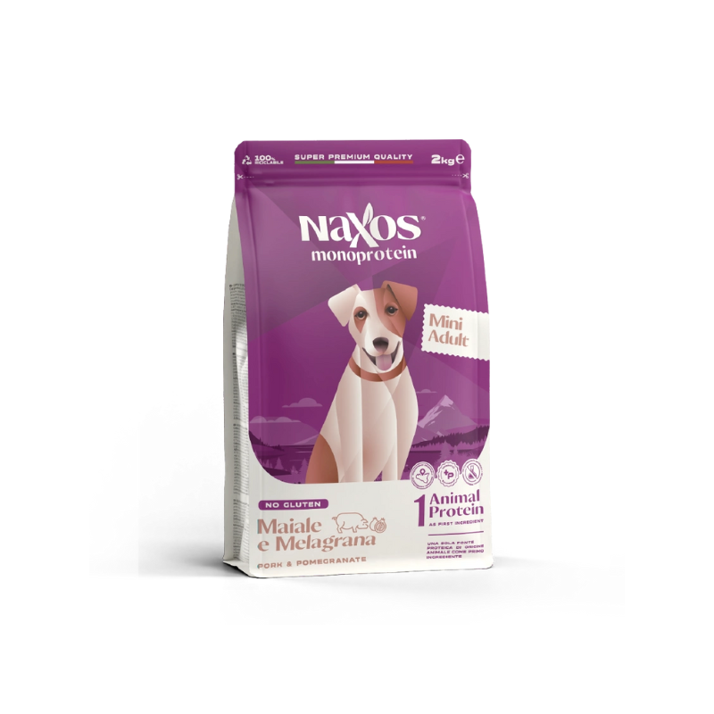 DOG NAXOS ADULT 2KG MINI MAIALE MELAGRANA
