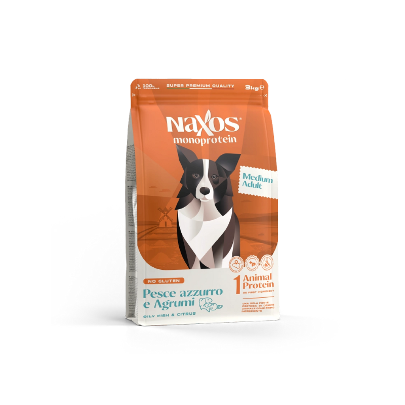 DOG NAXOS ADULT 3KG MEDIUM PESCE AGRUMI