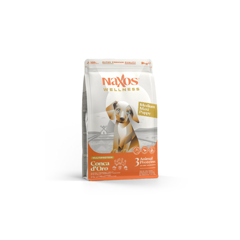 DOG NAXOS WELLNES PUPPY 12KG MED/MAX CONCA D ORO