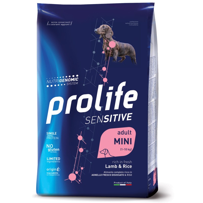 DOG PROLIFE SENSITIVE ADULT AGNELLO RISO 2KG MINI