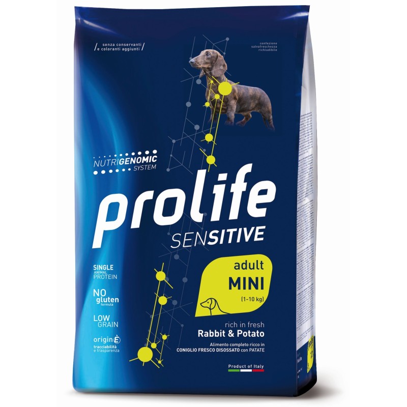 DOG PROLIFE SENSITIVE ADULT CONIGLIO PATATE 600G MINI