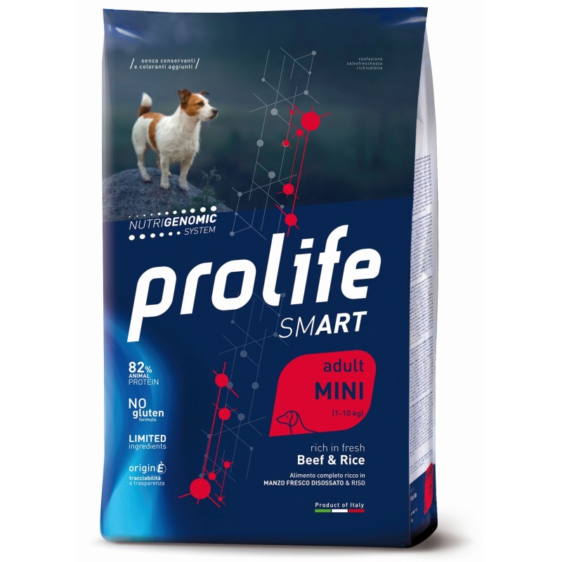 DOG PROLIFE SMART ADULT MANZO RISO 2KG MINI