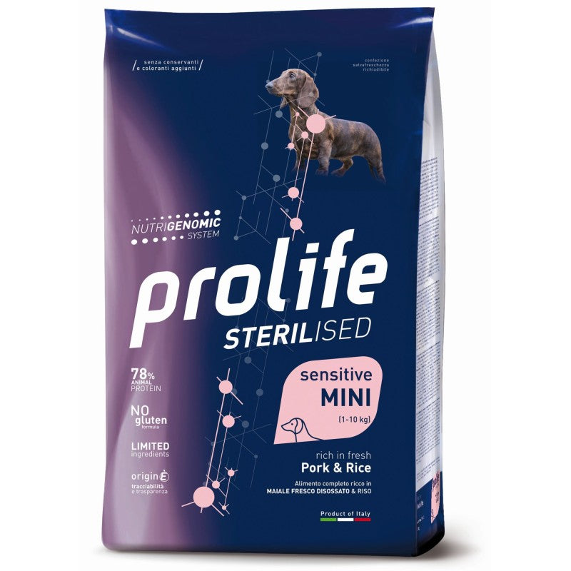 DOG PROLIFE STERILISED SENS MAIALE E RISO 600G MINI